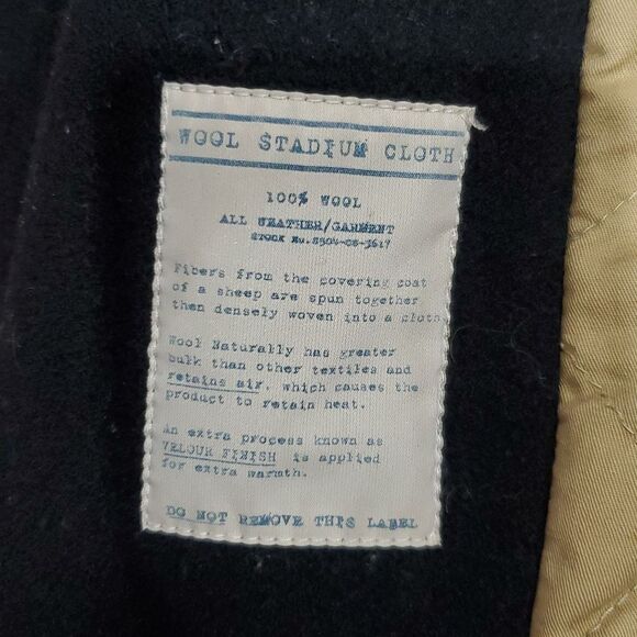 J. Crew Baywater Peacoat Wool Stadium Cloth in Black Size LT or Large Tall - Picture 15 of 16